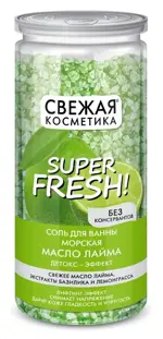 Свежая косметика Соль морская для ванны детокс-эффект масло лайма, соль для ванн, 480 г, 1 шт. фото