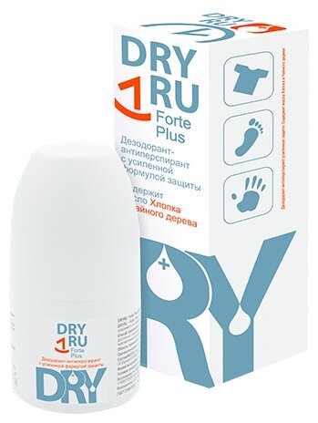 Dry Ru Forte Plus Антиперспирант усиленная защита, ролик, 50 мл, 1 шт. фото