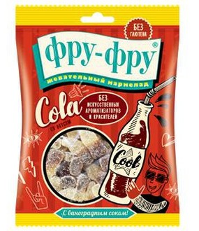 Фру-Фру Мармелад Кола, мармелад жевательный, 80 г, 1 шт. фото