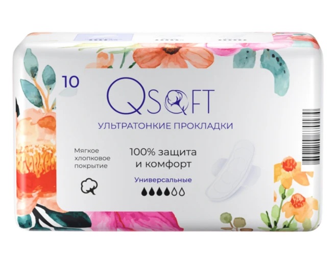 QSoft Ultra Normal Прокладки гигиенические женские, 10 шт. фото