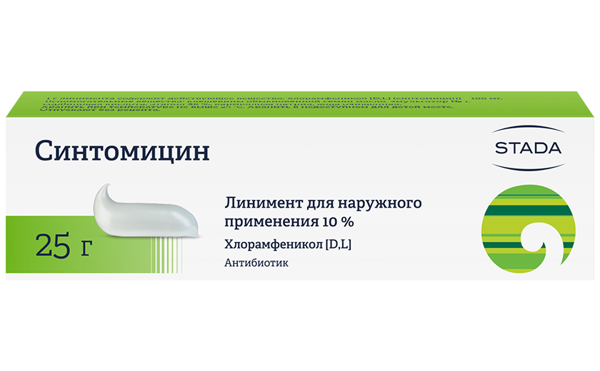 Синтомицин, 10 %, линимент, 25 г, 1 шт. фото