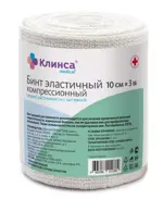 Клинса Бинт эластичный компрессионный, 10 см х 3 м, 1 шт, средней растяжимости фото