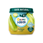 Фрутоняня детское пюре, пюре, 80 г, 1 шт, кабачок фото