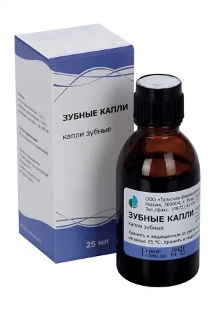 Зубные капли, капли зубные, 25 мл, 1 шт. фото