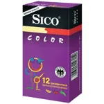 Презервативы Sico Color, презерватив, 12 шт, цветные, ароматизированные фото