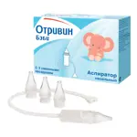 Отривин Бэби Аспиратор назальный, 1 шт, с 3 сменными насадками фото 3