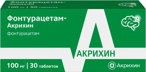 Фонтурацетам-Акрихин, 100 мг, таблетки, 30 шт. фото