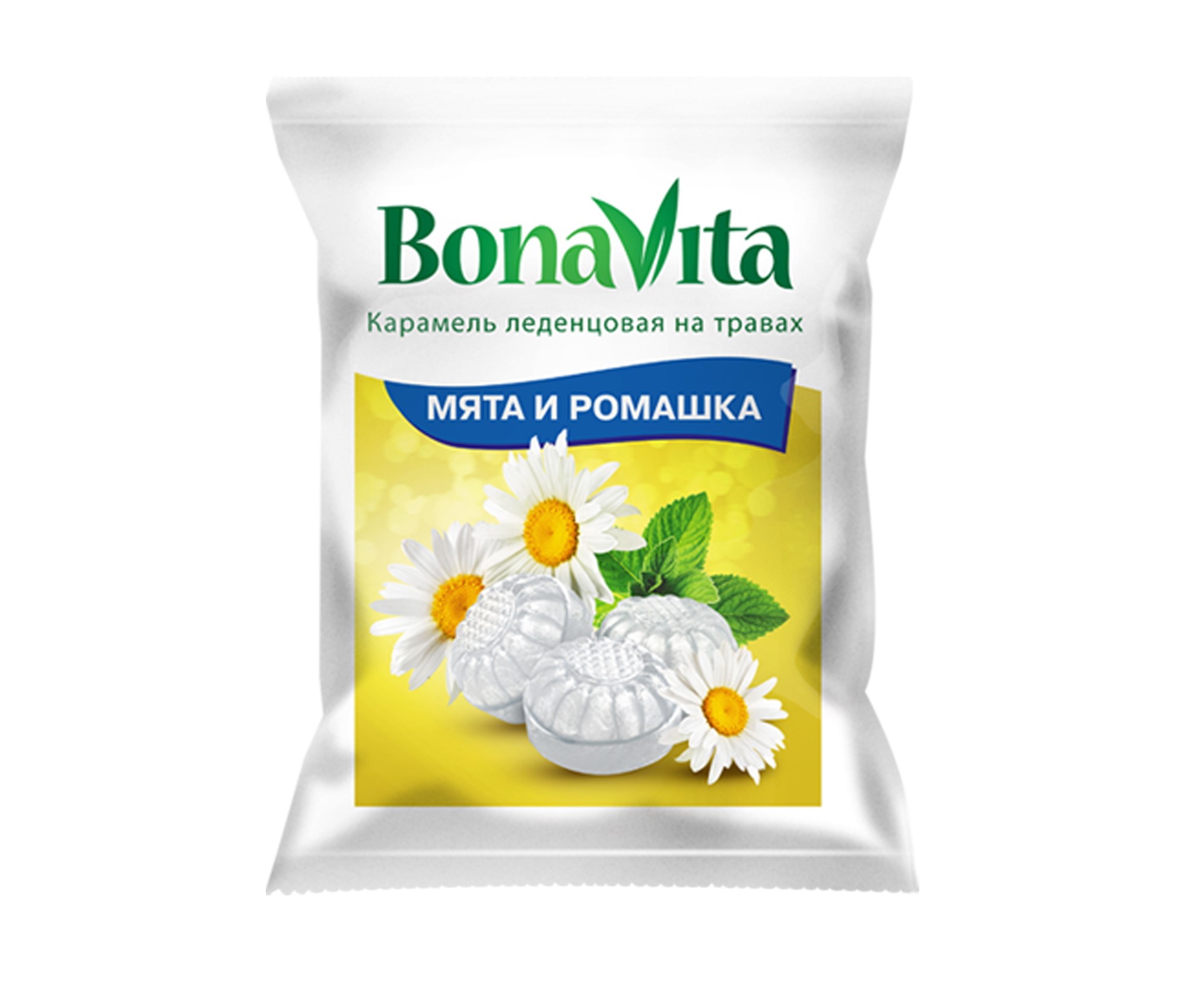 BonaVita Карамель леденцовая Мята ромашка, леденцы, 60 г, 20 шт. фото