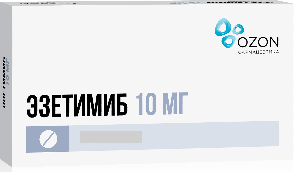 Эзетимиб, 10 мг, таблетки, 56 шт. фото