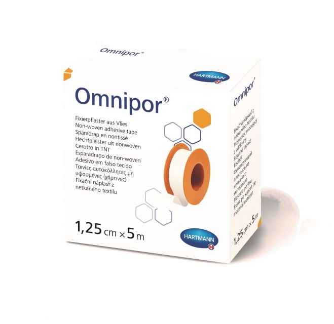 Omnipor Пластырь фиксирующий, 1.25х500 см, пластырь медицинский, 1 шт, белого цвета, нетканая основа фото