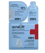 Funny Organix Акнеофф 3-этапная программа СОС-реаниматор, пад, маска, сыворотка, 28 г, 1 шт, для проблемной кожи фото