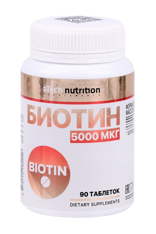 Atech nutrition Биотин, таблетки, 90 шт. фото