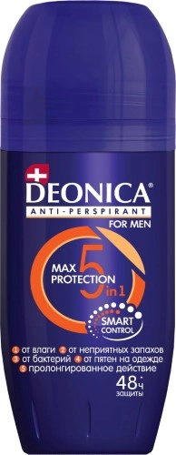 Deonica for men антиперспирант 5 protection, антиперспирант ролик, 50 мл, 1 шт. фото