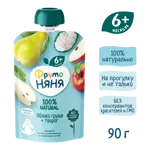 Фрутоняня детское пюре, пюре, 90 г, 1 шт, яблоко + груша + творог фото 3