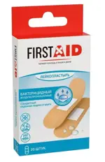 Ферстэйд Пластырь бактерицидный на полимерной основе, 1.9 см х 7.2 см, пластырь, 20 шт, воздухопроницаемые фото