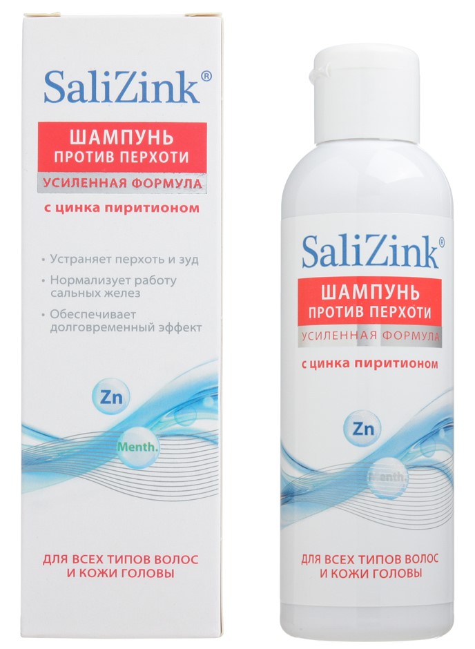 Salizink Шампунь против перхоти с пиритионом цинка, шампунь, 150 мл, 1 шт. фото