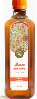 СолНат Льняное масло, масло для внутреннего применения, 500 мл, 1 шт. фото