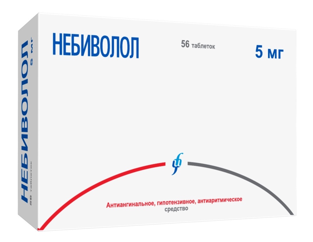 Небиволол, 5 мг, таблетки, 56 шт. фото