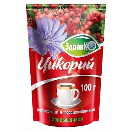 Здравко Цикорий растворимый, порошок растворимый, 100 г, 1 шт, с боярышником фото