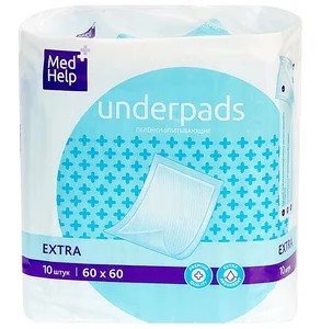 Медхелп Экстра Пеленки впитывающие для взрослых, 60 см x 60 см, 10 шт. фото