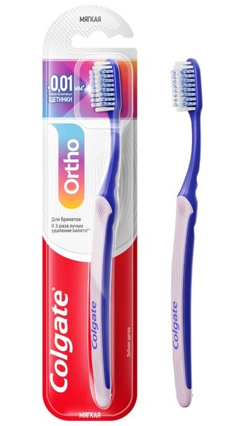 Colgate Ortho Зубная щетка для брекетов супермягкая, щетка зубная, 1 шт. фото