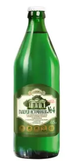 Галерея Источников №4 Вода минеральная газированная, вода минеральная, 0.5 л, 1 шт, в стеклянной бутылке фото