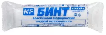Бинт эластичный медицинский, 12 см х 4 м, 1 шт, средней растяжимости фото