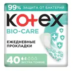 Kotex Bio-Care Прокладки ежедневные, прокладки ежедневные, 40 шт, экстратонкие фото 