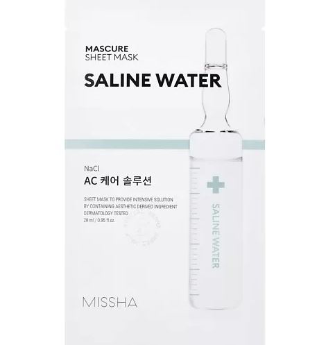 Missha Mascure маска баланс с минерализированной водой для свежести чувствительной кожи, тканевая маска для лица, 28 мл, 1 шт. фото