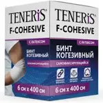 Teneris F-Cohesive Бинт когезивный самофиксирующийся, 6 см х 4 м, 1 шт, белого цвета, с латексом фото