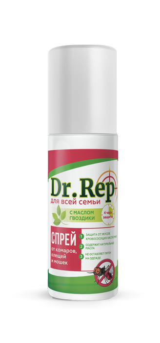 Dr. Rep Спрей от комаров и мошек, лосьон, 100 мл, 1 шт. фото