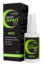 Доктор ХрапЭкс спрей, спрей для местного применения, 60 мл, 1 шт, мята фото