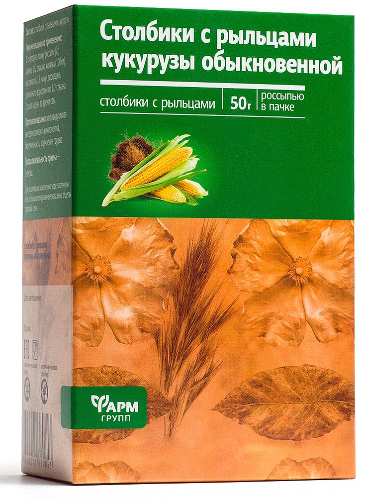 Кукурузы столбики с рыльцами, фиточай, 50 г, 1 шт. фото