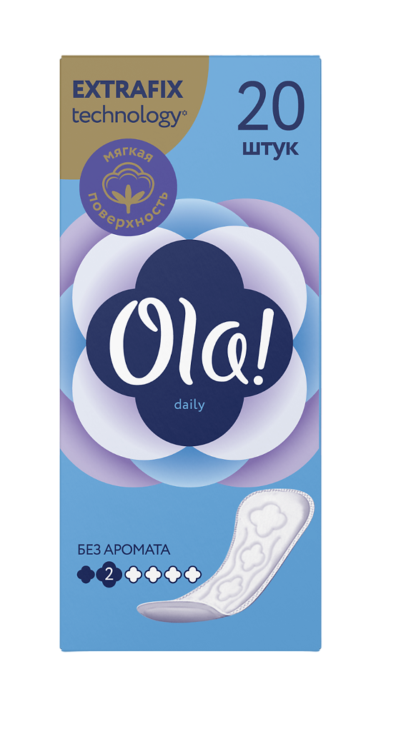 Ola! Daily Прокладки ежедневные, прокладки гигиенические, 20 шт, без аромата фото