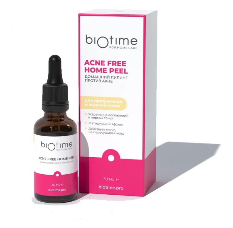 BioTime Пилинг домашний против акне, пилинг для лица, 30 мл, 1 шт, для жирной и проблемной кожи фото