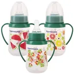 Курносики Бутылочка Фрукты приталенная с ручками и 2 сосками 6 мес+, 125 мл, 1 шт, цвет в ассортименте, арт. 11020 фото