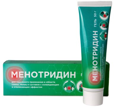 Менотридин, гель для тела, 50 мл, 1 шт, с охлаждающим и отвлекающим эффектом фото
