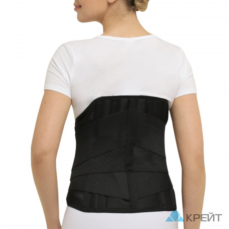 Крейт Корсет ортопедический грудопоясничный, р. 3, 1 шт, черный, Б-503 металлические ребра жесткости фото