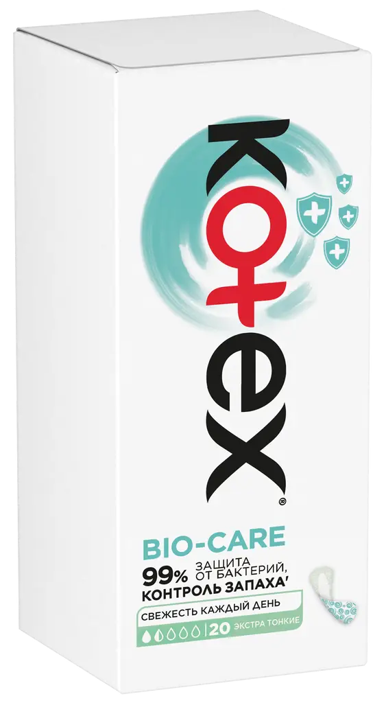 Kotex Bio-Care Прокладки ежедневные, прокладки ежедневные, 20 шт, экстратонкие фото