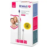 B.Well Электрическая звуковая зубная щетка MED-870, щетка зубная, 1 шт, белая фото