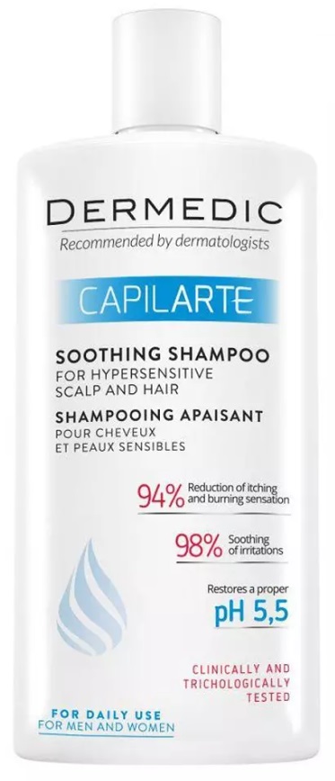 Дермедик Capilarte Soothing Shampoo, шампунь, 300мл, 1 шт, для чувствительной кожи фото