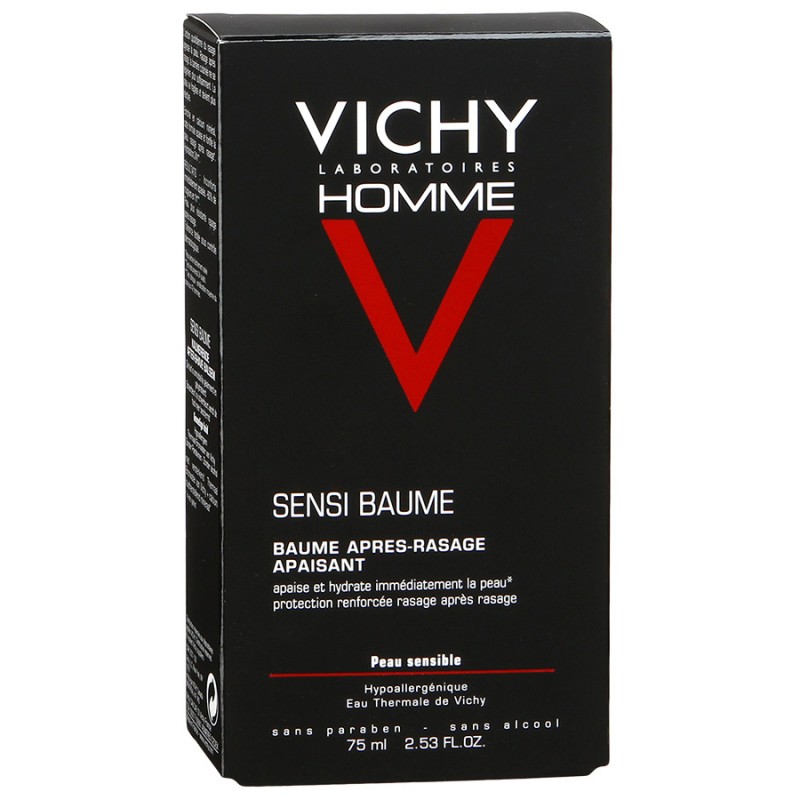 Vichy Homme Sensi Baume бальзам после бритья для чувствительной кожи, бальзам для лица и тела, 75 мл, 1 шт. фото