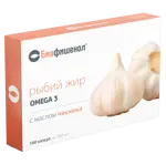 Биафишенол рыбий жир с маслом чеснока, 350 мг, капсулы, 120 шт. фото