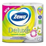 Zewa Delux Туалетная бумага трехслойная ромашка, 4 шт. фото 2
