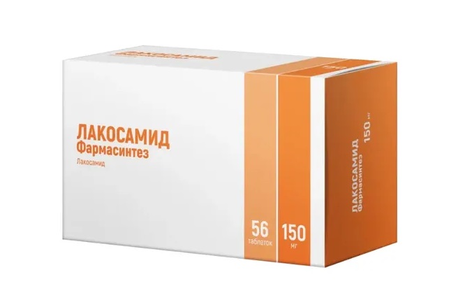 Лакосамид Фармасинтез, 150 мг, таблетки, покрытые пленочной оболочкой, 56 шт. фото