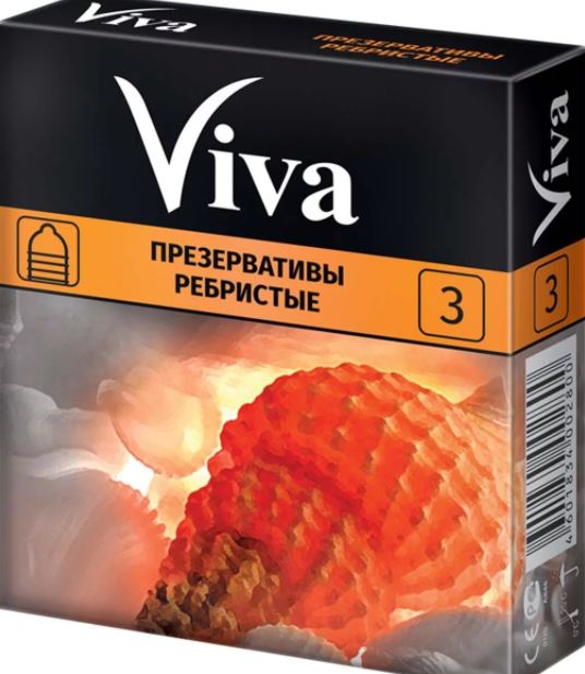 Презервативы Viva, презерватив, 3 шт, ребристые фото