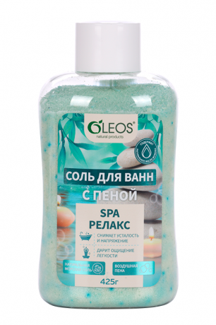Oleos Соль для ванн с пеной SPA релакс, соль для ванн, 425 г, 1 шт. фото