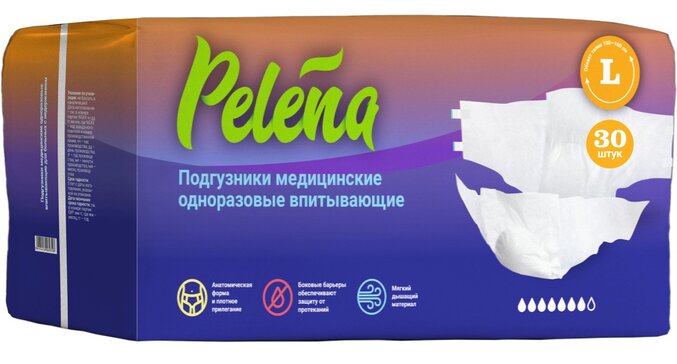 Pelena Подгузники для взрослых, р. L, 30 шт, 130-170 см фото
