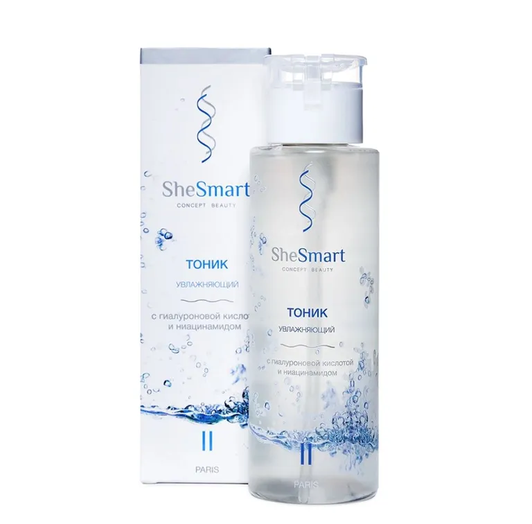 SheSmart тоник увлажняющий с гиалуроновой кислотой и ниацинамидом, тоник для лица, 200 мл, 1 шт. фото