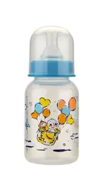 Курносики Бутылочка с силиконовой соской 0+, 125 мл, 1 шт, цвет в ассортименте, с рисунком, арт. 11142 фото